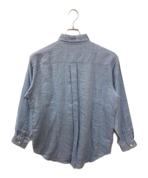 PAPAS（パパス）PAPAS (パパス) リネンシャツ スカイブルー サイズ:Mの古着・服飾アイテム