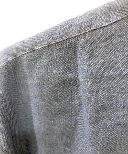 PAPAS（パパス）PAPAS (パパス) リネンシャツ スカイブルー サイズ:Mの古着・服飾アイテム