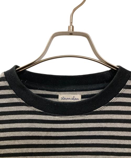STEVEN ALAN（スティーブンアラン）STEVEN ALAN (スティーブンアラン) ボーダーTシャツ ブラック サイズ:XLの古着・服飾アイテム