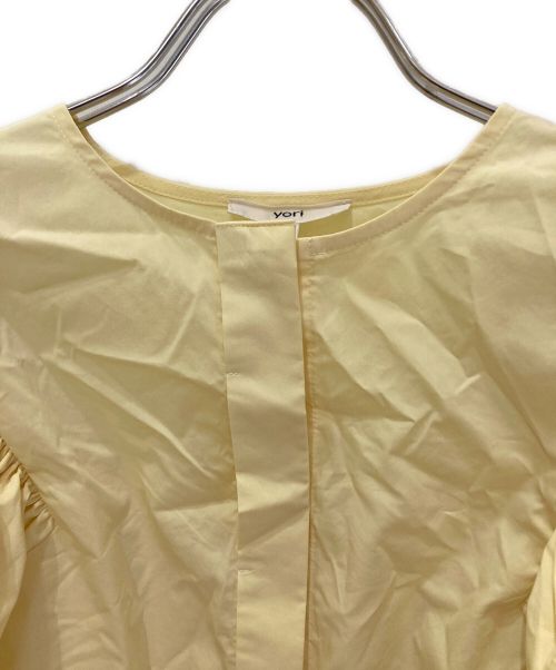 YORI（ヨリ）YORI (ヨリ) バルーンスリーブブラウス イエロー サイズ:38の古着・服飾アイテム