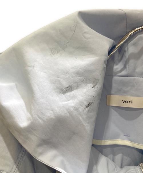 YORI（ヨリ）YORI (ヨリ) フーデットジップフブラウス スカイブルー サイズ:FREEの古着・服飾アイテム