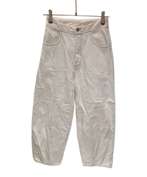 MM6 Maison Margiela（エムエムシックスメゾンマルジェラ）MM6 Maison Margiela (エムエムシックス メゾンマルジェラ) ダメージ加工ブリーチデニム ホワイト サイズ:40の古着・服飾アイテム