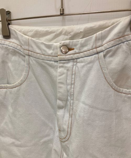 MM6 Maison Margiela（エムエムシックスメゾンマルジェラ）MM6 Maison Margiela (エムエムシックス メゾンマルジェラ) ダメージ加工ブリーチデニム ホワイト サイズ:40の古着・服飾アイテム