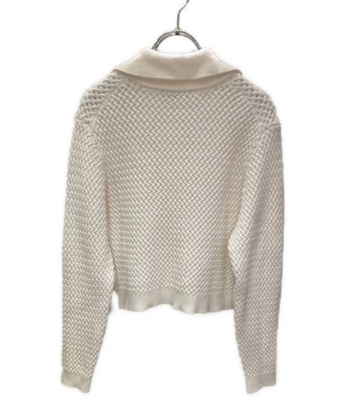 styling/（スタイリング）styling/ (スタイリング) スリップステッチ ニットトップス ホワイト サイズ:FREEの古着・服飾アイテム