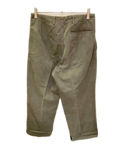 -（-）- (-) SWEDISH ARMY PRISONER PANTS カーキ サイズ:-（実寸参照)の古着・服飾アイテム