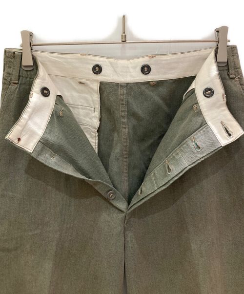 -（-）- (-) SWEDISH ARMY PRISONER PANTS カーキ サイズ:-（実寸参照)の古着・服飾アイテム