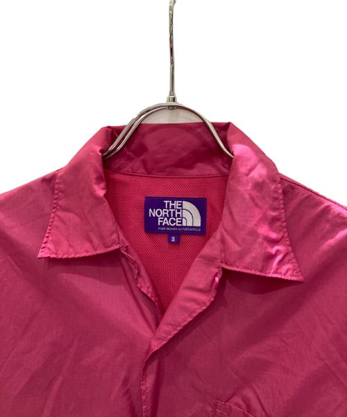 THE NORTHFACE PURPLELABEL（ザ・ノースフェイス パープルレーベル）THE NORTHFACE PURPLELABEL (ザ・ノースフェイス パープルレーベル) S/Sナイロンシャツ ショッキングピンク サイズ:Sの古着・服飾アイテム