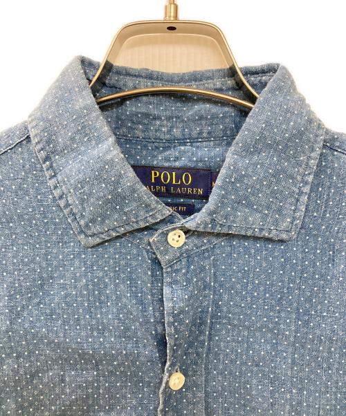 POLO RALPH LAUREN（ポロ・ラルフローレン）POLO RALPH LAUREN (ポロ・ラルフローレン) リネンシャツ ブルー サイズ:Mの古着・服飾アイテム