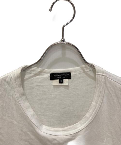 COMME des GARCONS HOMME PLUS（コムデギャルソンオムプリュス）COMME des GARCONS HOMME PLUS (コムデギャルソンオムプリュス) ボールチェーン装飾プリントTシャツ ホワイト サイズ:Mの古着・服飾アイテム