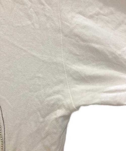 COMME des GARCONS HOMME PLUS（コムデギャルソンオムプリュス）COMME des GARCONS HOMME PLUS (コムデギャルソンオムプリュス) ボールチェーン装飾プリントTシャツ ホワイト サイズ:Mの古着・服飾アイテム