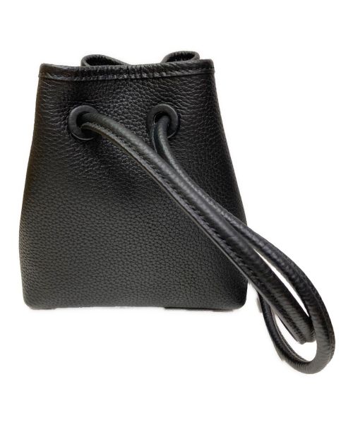 VASIC（ヴァジック）VASIC (ヴァジック) 巾着ショルダーバッグ ブラックの古着・服飾アイテム