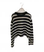 L'appartementアパルトモン）の古着「Border Sheer Knit」｜ホワイト