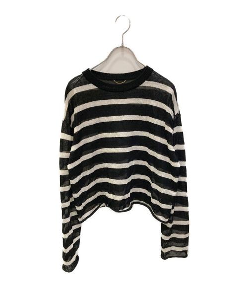 L'appartement（アパルトモン）L'appartement (アパルトモン) Border Sheer Knit ホワイト サイズ:不明(実寸サイズをご確認ください)の古着・服飾アイテム