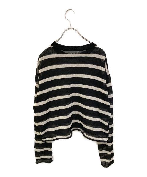 L'appartement（アパルトモン）L'appartement (アパルトモン) Border Sheer Knit ホワイト サイズ:不明(実寸サイズをご確認ください)の古着・服飾アイテム