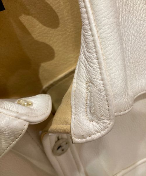 RED MOON（レッドムーン）RED MOON (レッドムーン) ディアスキンシャツ ホワイト サイズ:不明（実寸サイズをご確認ください）の古着・服飾アイテム