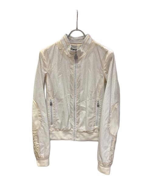 CHANEL（シャネル）CHANEL (シャネル) メッシュレザージャケット ホワイト サイズ:36の古着・服飾アイテム