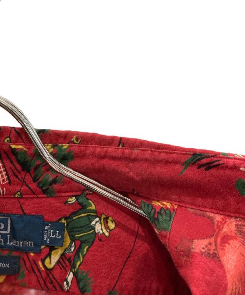 POLO RALPH LAUREN（ポロ・ラルフローレン）POLO RALPH LAUREN (ポロ・ラルフローレン) 総柄シャツ レッド サイズ:LLの古着・服飾アイテム