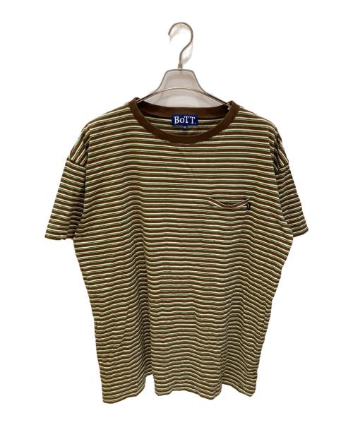 BoTT（ボット）BoTT (ボット) ボーダーTシャツ ブラウン サイズ:XXLの古着・服飾アイテム