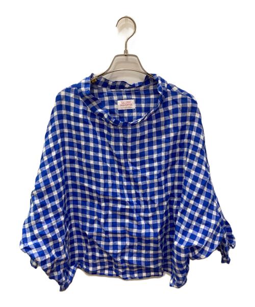 GALLEGO DESPORTES（ギャレゴデスポート）GALLEGO DESPORTES (ギャレゴデスポート) リネンブラウス ブルー サイズ:FREEの古着・服飾アイテム