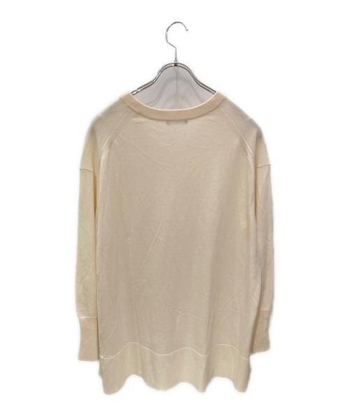 theory luxe（セオリーリュクス）theory luxe (セオリーリュクス) ウォッシャブルウールVネックニット ホワイト サイズ:38の古着・服飾アイテム