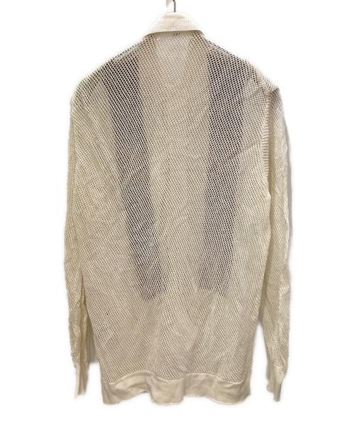 TOGA VIRILIS（トーガ ビリリース）TOGA VIRILIS (トーガ ビリリース) Mesh knit shirt ホワイト サイズ:46の古着・服飾アイテム