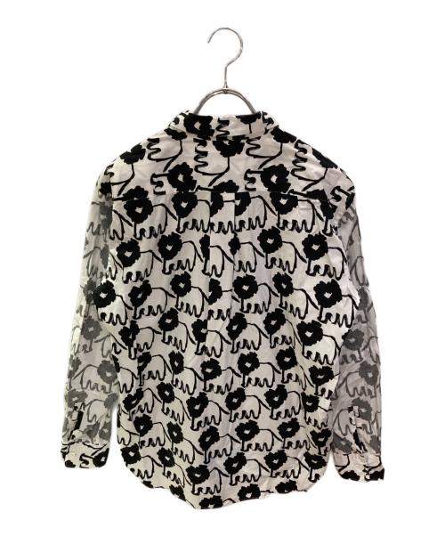 COMME des GARCONS HOMME DEUX（コムデギャルソン オム ドゥ）COMME des GARCONS HOMME DEUX (コムデギャルソン オム ドゥ) ライオン総柄シャツ ホワイト サイズ:Mの古着・服飾アイテム