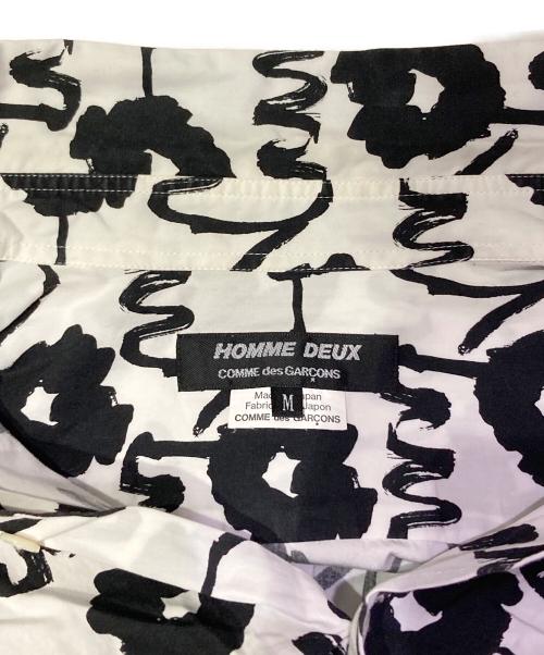 COMME des GARCONS HOMME DEUX（コムデギャルソン オム ドゥ）COMME des GARCONS HOMME DEUX (コムデギャルソン オム ドゥ) ライオン総柄シャツ ホワイト サイズ:Mの古着・服飾アイテム