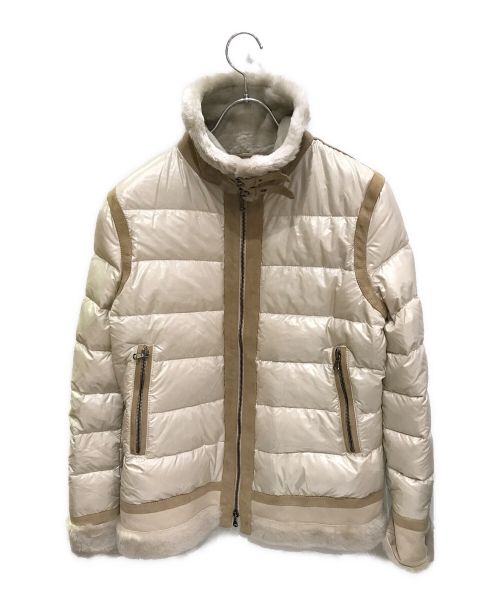 AKM（エーケーエム）AKM (エーケーエム) EMMETI (エンメティ) ムートンダウンジャケット ベージュ サイズ:Mの古着・服飾アイテム