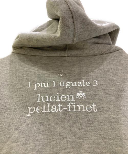 1piu1uguale3（ウノピュウノウグァーレトレ）1piu1uguale3 (ウノ ピゥ ウノ ウグァーレ トレ) lucien pellat-finet (ルシアン・ペラフィネ) ジップパーカー グレー サイズ:5の古着・服飾アイテム
