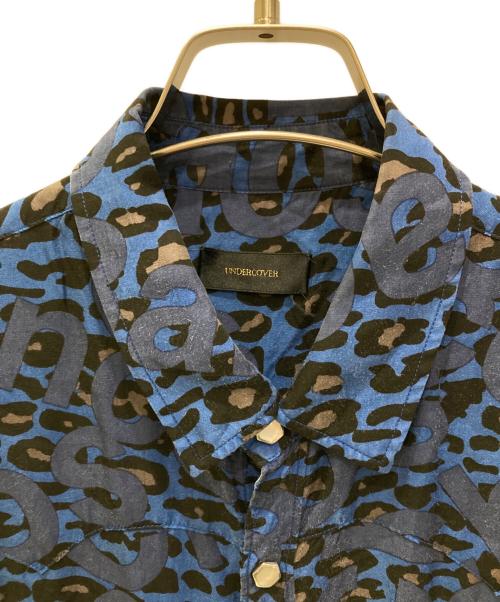 UNDERCOVER（アンダーカバー）UNDERCOVER (アンダーカバー) 豹柄ウエスタンシャツ ブルー サイズ:2の古着・服飾アイテム