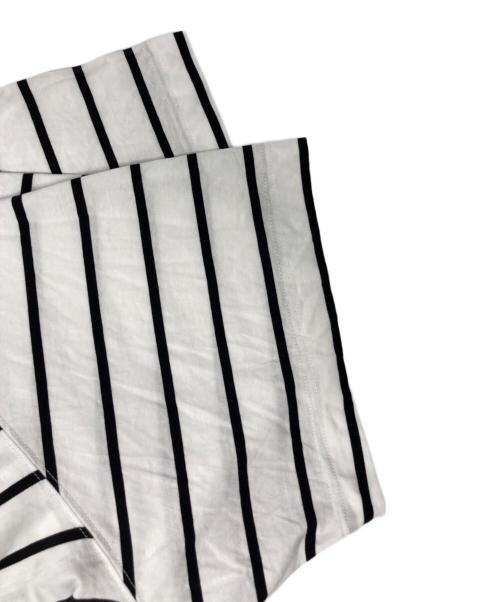 is-ness（イズネス）is-ness (イズネス) EXCLUSIVE BALLOON BORDER SHORT SLEEVE T-SHIRT for +81 ホワイト サイズ:Mの古着・服飾アイテム