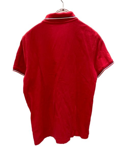 MONCLER（モンクレール）MONCLER (モンクレール) ポロシャツ レッド サイズ:不明（実寸サイズをご確認ください）の古着・服飾アイテム