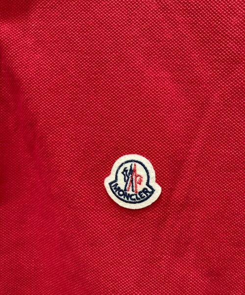 MONCLER（モンクレール）MONCLER (モンクレール) ポロシャツ レッド サイズ:不明（実寸サイズをご確認ください）の古着・服飾アイテム