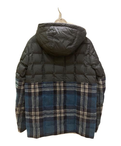 MONCLER GAMME BLEU（モンクレール ガム ブルー）MONCLER GAMME BLEU (モンクレール ガム ブルー) ウール切替ダウンジャケット ネイビーの古着・服飾アイテム