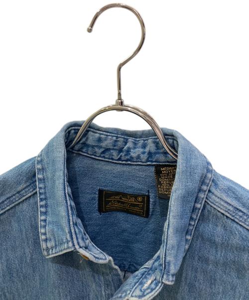 Eddie Bauer（エディーバウアー）Eddie Bauer (エディーバウアー) 古着ダブルフラップポケットデニムシャツ インディゴ サイズ:Mの古着・服飾アイテム