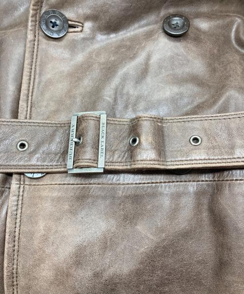 BURBERRY BLACK LABEL（バーバリーブラックレーベル）BURBERRY BLACK LABEL (バーバリーブラックレーベル) ラムレザートレンチーコート ブラウン サイズ:Mの古着・服飾アイテム