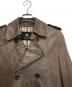 中古・古着 BURBERRY BLACK LABEL (バーバリーブラックレーベル) ラムレザートレンチーコート ブラウン サイズ:M：30000円