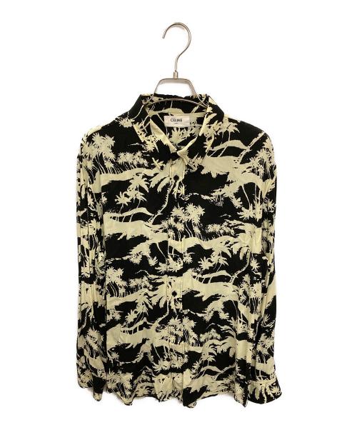 CELINE（セリーヌ）CELINE (セリーヌ) アロハシャツ ブラック×ホワイト サイズ:40の古着・服飾アイテム