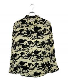 中古・古着通販】CELINE (セリーヌ) レーヨンチェックシャツ ブラック