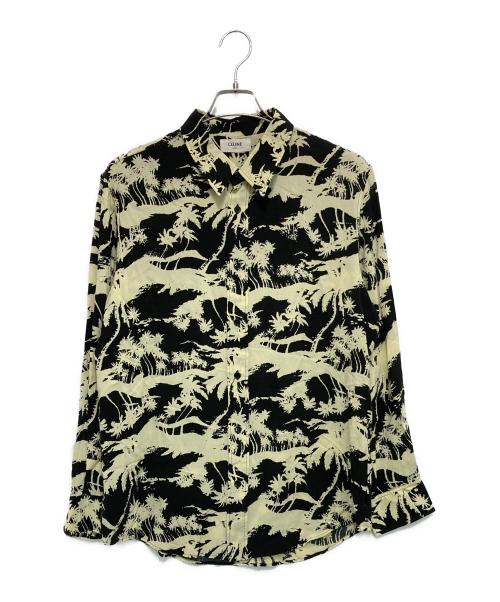 CELINE（セリーヌ）CELINE (セリーヌ) アロハシャツ ブラック×アイボリー サイズ:40の古着・服飾アイテム