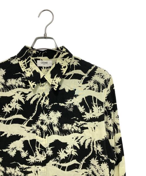CELINE（セリーヌ）CELINE (セリーヌ) アロハシャツ ブラック×アイボリー サイズ:40の古着・服飾アイテム