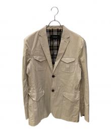 BURBERRY BLACK LABEL（バーバリーブラックレーベル）の古着「チェック裏地テーラードジャケット」｜ベージュ