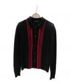 Thee Hysteric XXXジィ ヒステリックトリプルエックス）の古着「ストライプカーディガン」｜ブラック