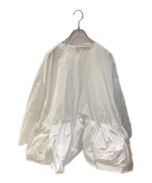 YORI（ヨリ）YORI (ヨリ) ヘムバルーンブラウス ホワイト サイズ:FREEの古着・服飾アイテム