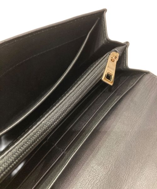 FURLA（フルラ）FURLA (フルラ) ターンロッククロコエンボスウォレット ブラックの古着・服飾アイテム