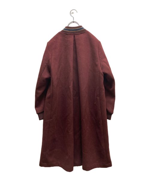 MUVEIL（ミュベール）MUVEIL (ミュベール) メルトンコート ボルドー サイズ:38の古着・服飾アイテム