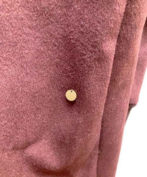 MUVEIL（ミュベール）MUVEIL (ミュベール) メルトンコート ボルドー サイズ:38の古着・服飾アイテム