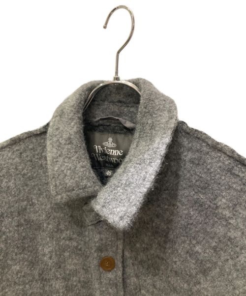 Vivienne Westwood man（ヴィヴィアン ウェストウッド マン）Vivienne Westwood man (ヴィヴィアン ウェストウッド マン) ウールシャツジャケット グレー サイズ:46の古着・服飾アイテム