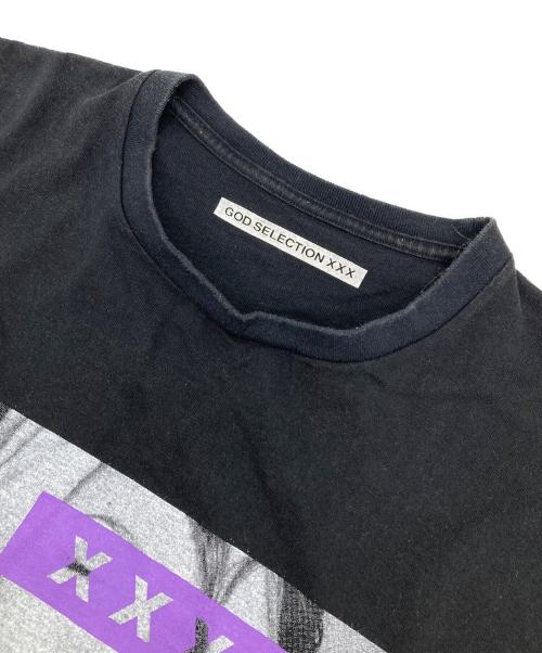 GOD SELECTION XXX（ゴッドセレクショントリプルエックス）GOD SELECTION XXX (ゴッドセレクショントリプルエックス) プリントTシャツ ブラック サイズ:Lの古着・服飾アイテム