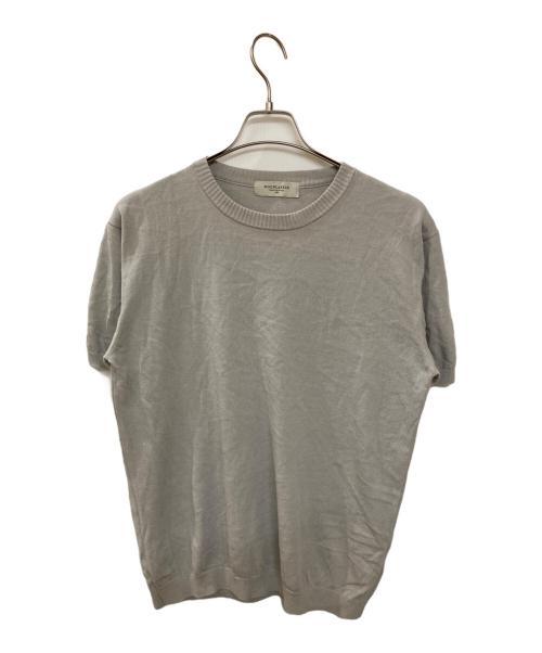 MOONCASTLE（ムーンキャッスル）MOONCASTLE (ムーンキャッスル) 半袖ニット グレー サイズ:Lの古着・服飾アイテム